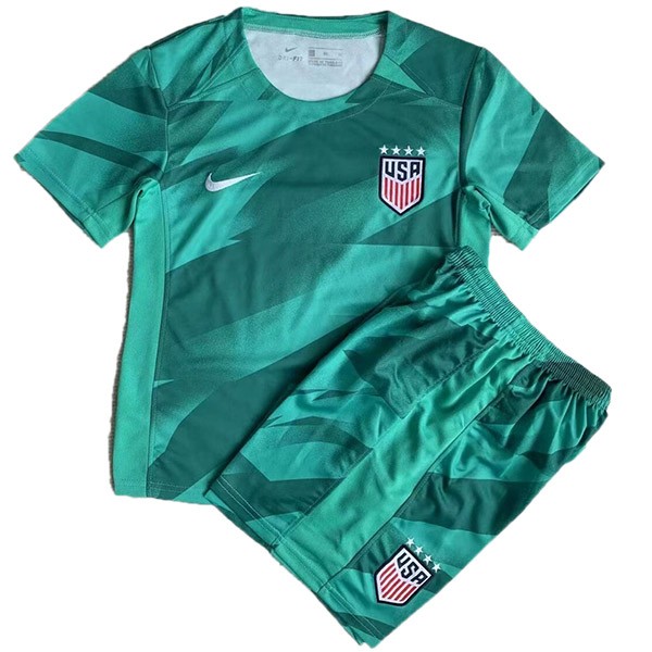 USA maillot gardien vert enfant kit de football enfants football mini chemise jeunes uniformes 2023