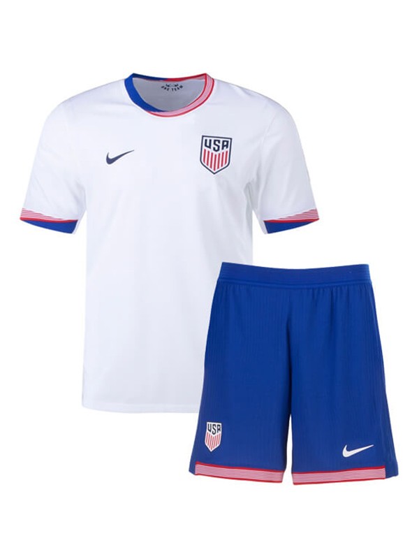 USA domicile maillot de football pour enfants kit de football pour enfants premier mini-chemise de football uniformes pour jeunes 2024-2025