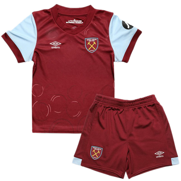 West Ham maillot domicile kit de football enfants premier mini-chemise de football uniformes pour jeunes 2023-2024