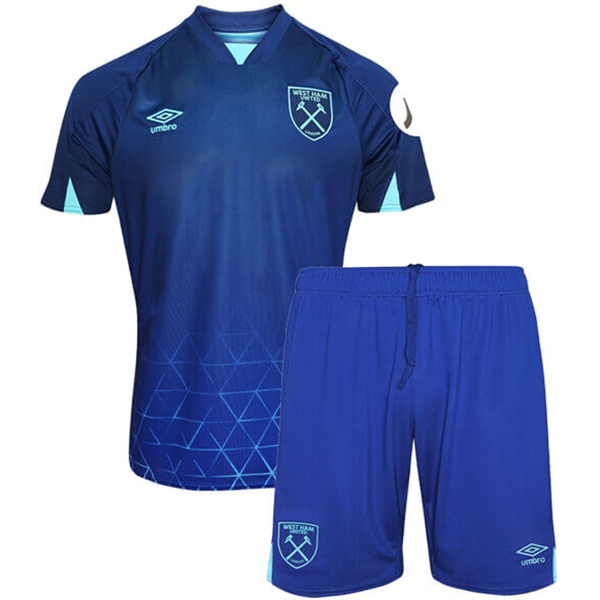 West ham troisième maillot de football pour enfants kit de football pour enfants 3ème mini-chemise de football uniformes pour jeunes 2023-2024