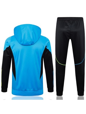 Arsenal hoodie jacket football sportswear tracksuit zipper uniform men's training kit outdoor blue soccer coat 2024