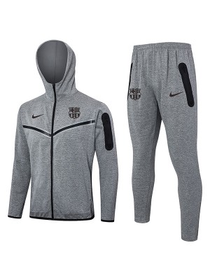Barcelona veste à capuche vêtements de sport de football tout survêtement gris fermeture éclair complète kit d'entraînement pour hommes uniforme athlétique en plein air manteau de football 2024-2025