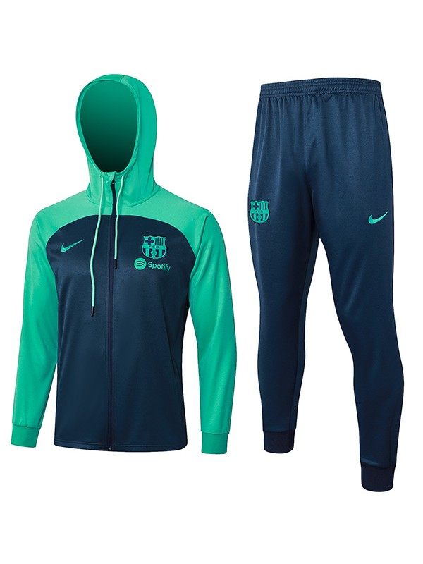 Barcelona hoodie jacket football sportswear tracksuit full zipper men's training kit navy green outdoor uniform soccer red coat 2024