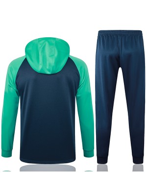 Barcelona hoodie jacket football sportswear tracksuit full zipper men's training kit navy green outdoor uniform soccer red coat 2024