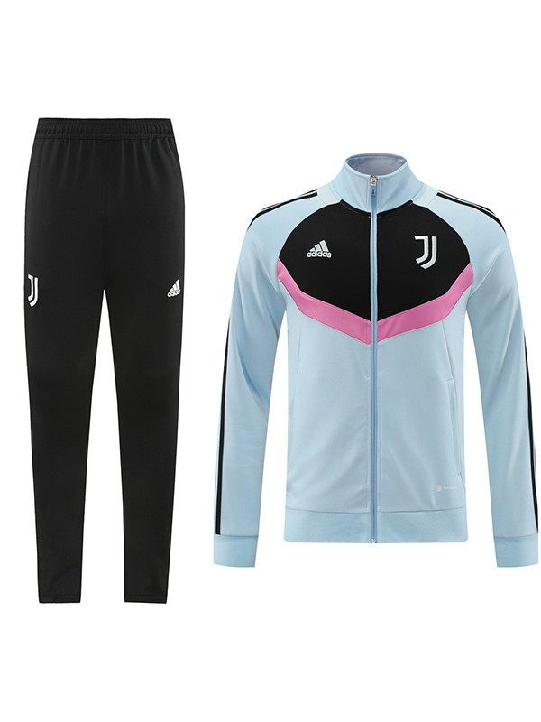 Juventus veste de sport de football survêtement avec fermeture éclair uniforme bleu clair kit d'entraînement pour hommes manteau de football en plein air 2024 – 2025