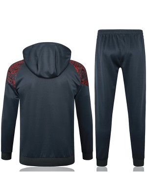 Manchester city hoodie jacket football sportswear tracksuit zipper uniform men's training black kit outdoor soccer coat 2024