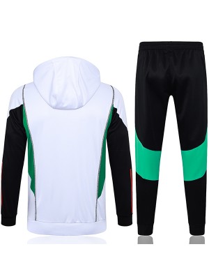 Manchester united hoodie jacket football sportswear tracksuit full zipper uniform men's white training kit outdoor soccer coat 2024