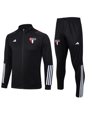 Sao paulo jacket football sportswear tracksuit uniform men's black training jersey kit soccer coat 2023-2024