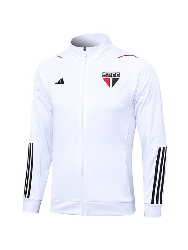 Sao paulo jacket football sportswear tracksuit uniform men's white training jersey kit soccer coat 2023-2024