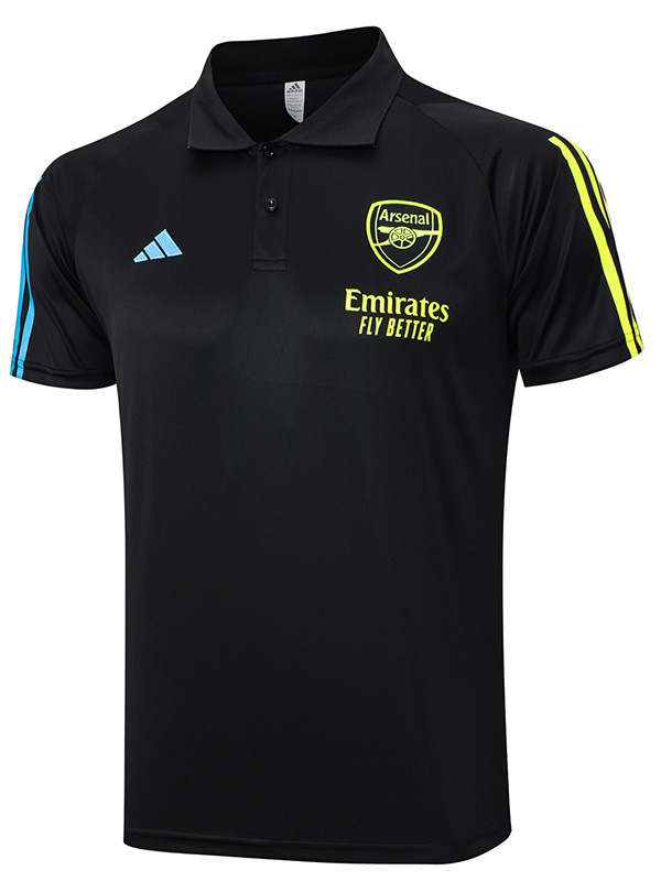 Arsenal polo maillot entraînement vêtements de football hommes sport football set top sport chemise noire 2023-2024 