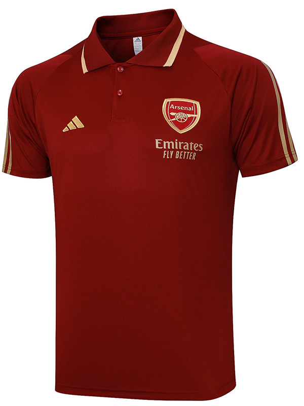 Arsenal polo uniforme de football d'entraînement vêtements de sport pour hommes hauts de football sport chemise rouge gris 2023-2024