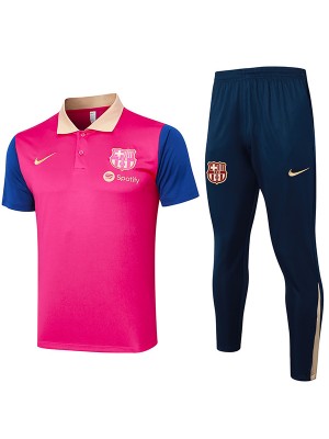 Barcelona maillot polo uniforme d'entraînement vêtements de sport de football pour hommes hauts rouges de football chemise de sport 2024-2025