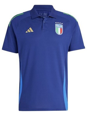 Italie polo entraînement de football uniforme de la marine vêtements de sport pour hommes hauts de football chemise de sport 2024-2025