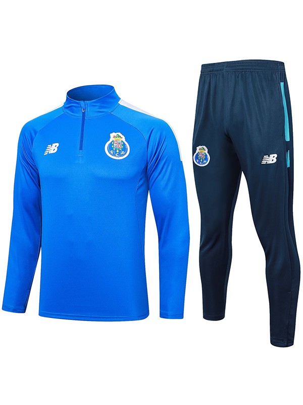 FC porto tracksuit soccer suit sports set zipper-necked blue uniform men's clothes football training kit 2023-2024