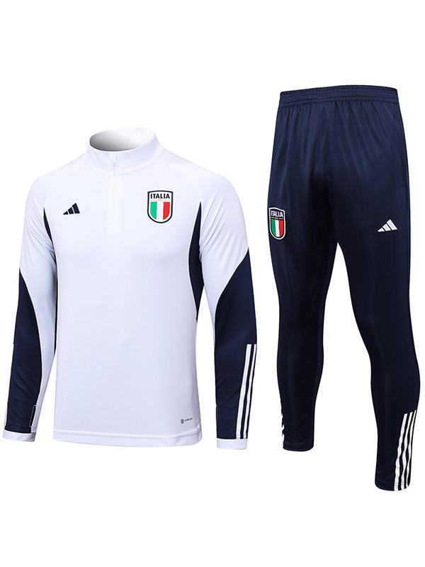 Italy tracksuit soccer white suit sports set zipper-necked uniform men's clothes football training kit 2023-2024