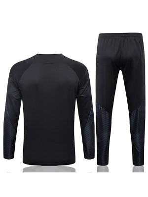 Jordan paris saint germain tracksuits soccer pants suit sports set zipper-necked black uniform men's clothes football training kit 2023-2024