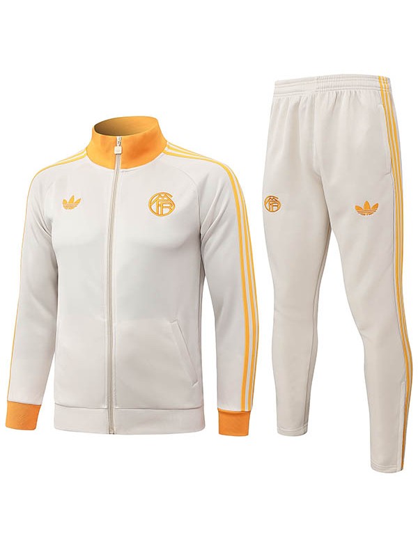 Bayern Munich jacket mens white orange training tracksuit 2026-2027