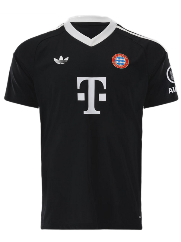 Bayern Munich troisième maillot de gardien de but uniforme de football adulte hommes noir vêtements de sport kit de football haut chemise 2024-2025