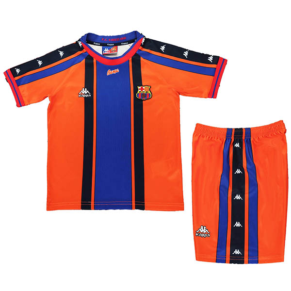 Barcelona away kids kit children retro jersey 1997-1998