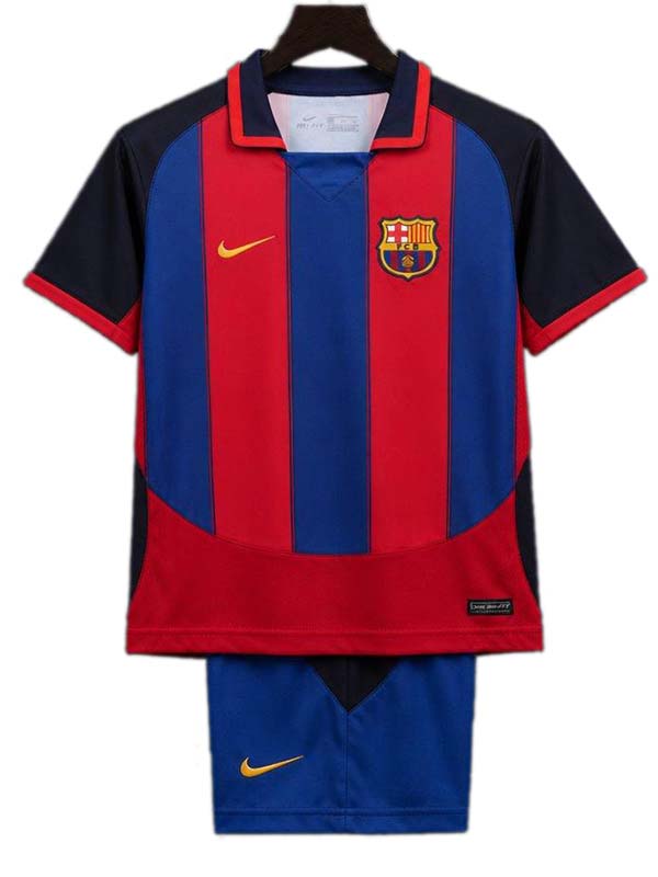 Barcelona home kids kit children retro jersey 2003-2004