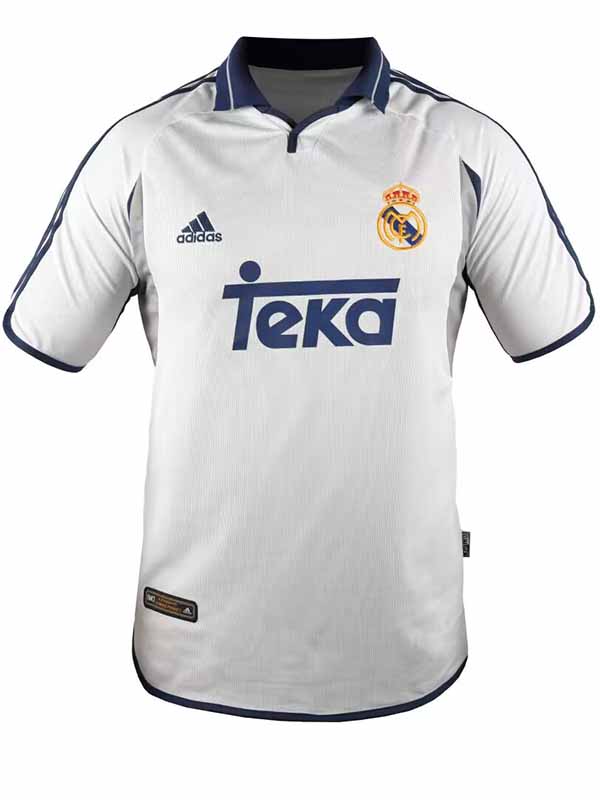 Real madrid home jersey mens retro shirt 2000-2001