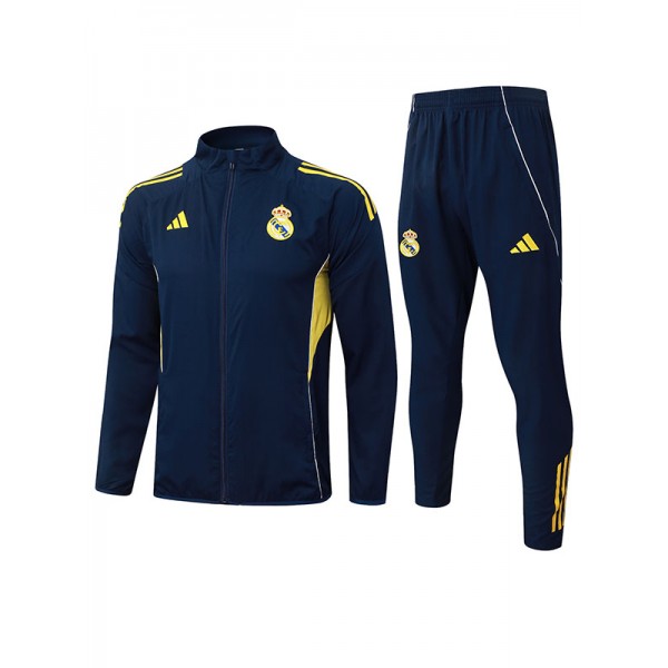 Real madrid jacket mens darkblue training tracksuit 2025-2026 