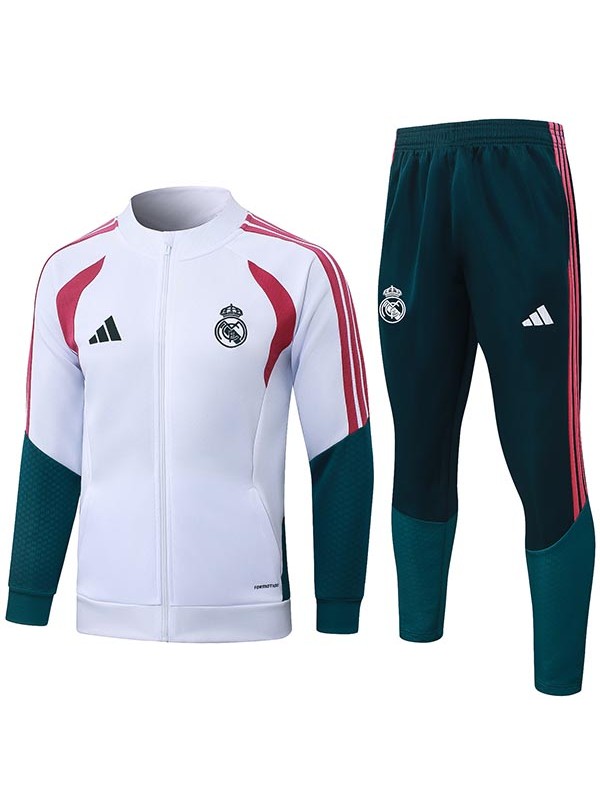 Real madrid jacket mens white green training tracksuit 2026-2027