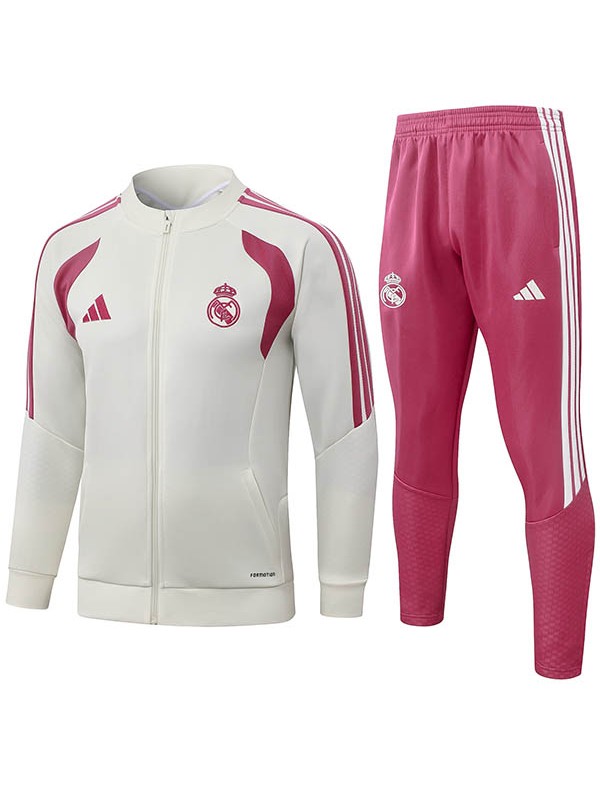 Real Madrid jacket mens white pink training tracksuit 2026-2027