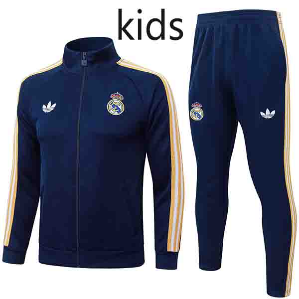Real Madrid kids jacket children indigo training tracksuit 2026-2027