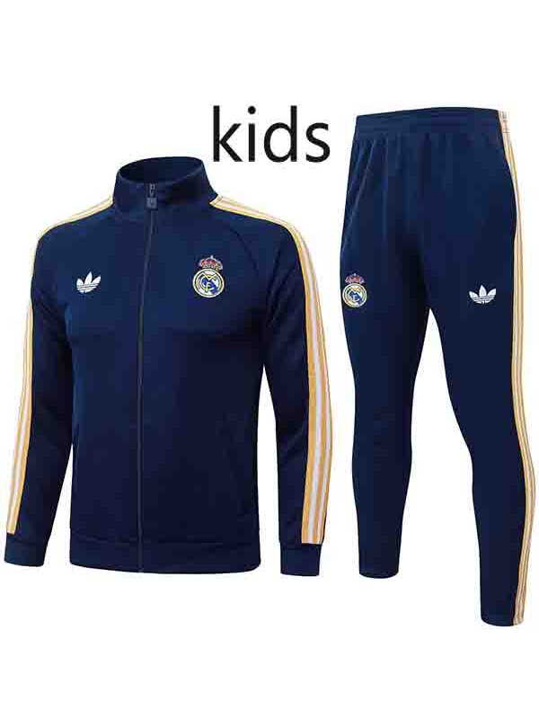 Real Madrid kids jacket children indigo training tracksuit 2026-2027