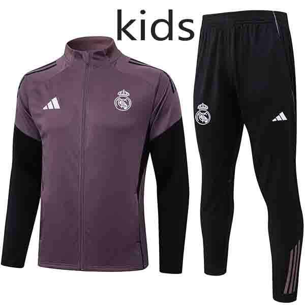 Real Madrid kids jacket children purple training tracksuit 2026-2027