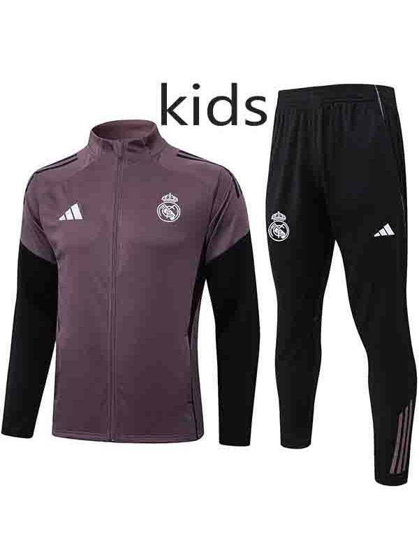 Real Madrid kids jacket children purple training tracksuit 2026-2027