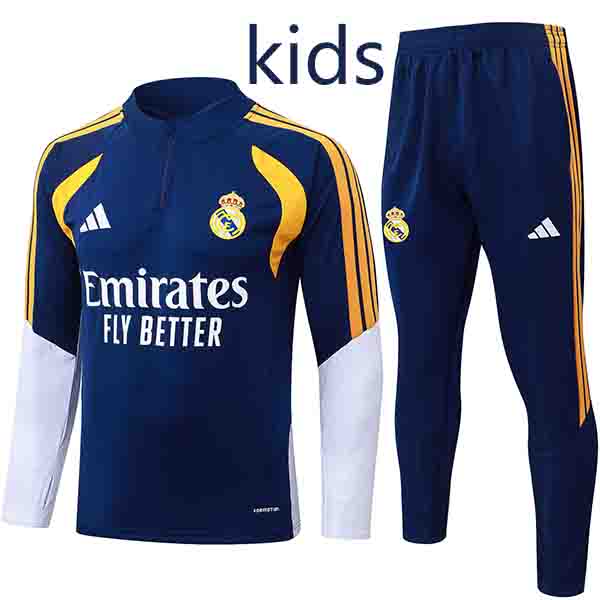 Real madrid kids tracksuit children indigo training kit 206-2027