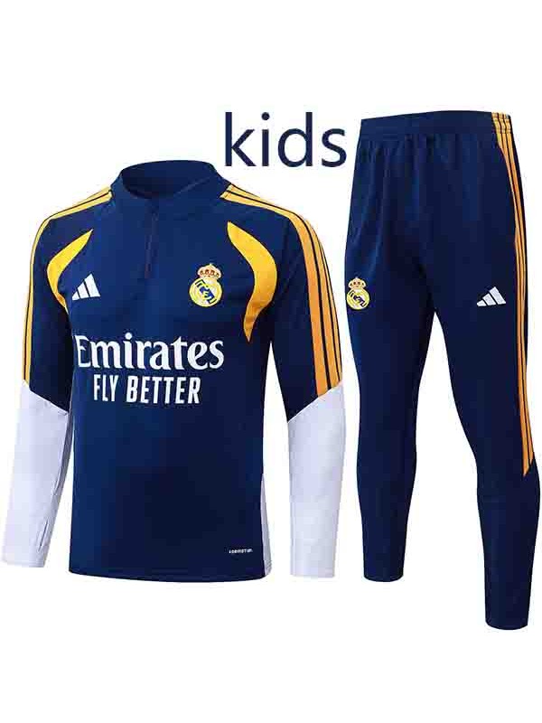 Real madrid kids tracksuit children indigo training kit 206-2027