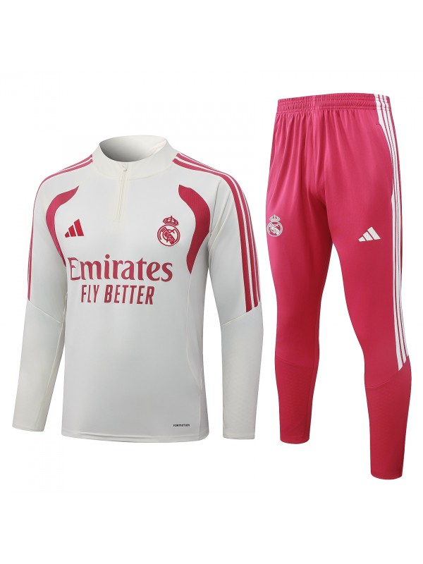 Real Madrid tracksuit mens gray pink training kit 2026-2027
