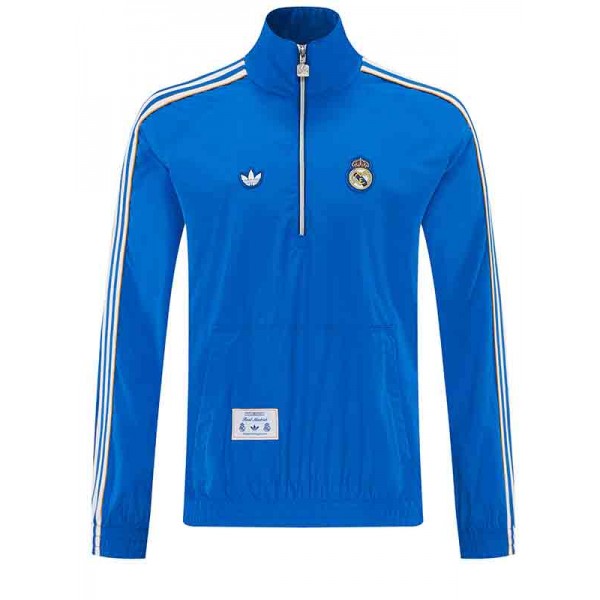 Real madrid windbreaker jacket mens blue training tracksuit 2026-2027