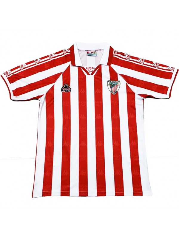 Athletic Bilbao maillot rétro domicile premier uniforme de football kit de football pour hommes chemise haute 1995-1997