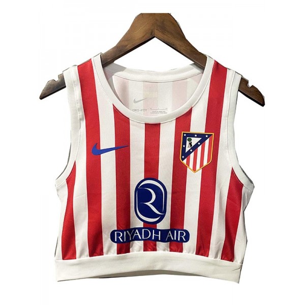 Atlético de Madrid débardeur de yoga pour femme maillot de football domicile uniforme rouge féminin vêtement de sport pour femme haut court de football pour fille 2025-2026
