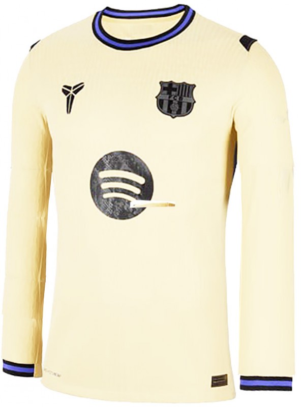 Barcelona extérieur maillot à manches longues uniforme de football deuxième vêtement de sport pour hommes kit de football chemise haute 2025-2026