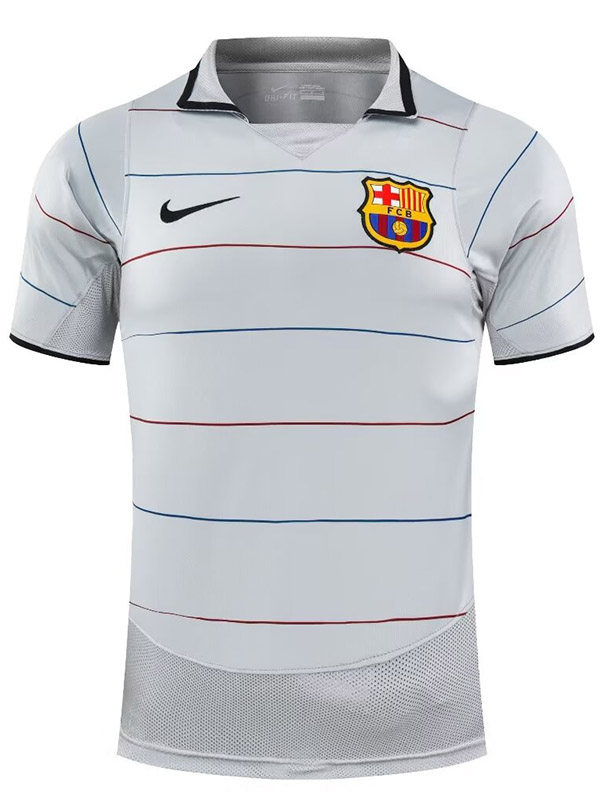 Barcelona maillot rétro extérieur uniforme de football deuxième kit de football de sport pour hommes chemise haute 2003-2004