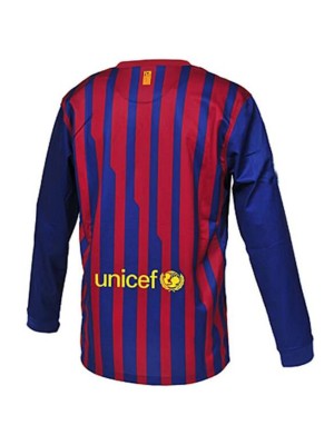 Barcelona maillot rétro manches longues domicile Premier maillot de football pour hommes uniforme de football 2011-2012