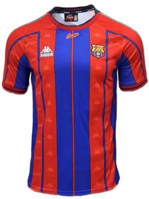 Barcelona maillot rétro domicile uniforme de football vintage pour hommes premier kit de football de sport haut 1997-1998