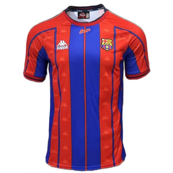 Barcelona maillot rétro domicile uniforme de football vintage pour hommes premier kit de football de sport haut 1997-1998