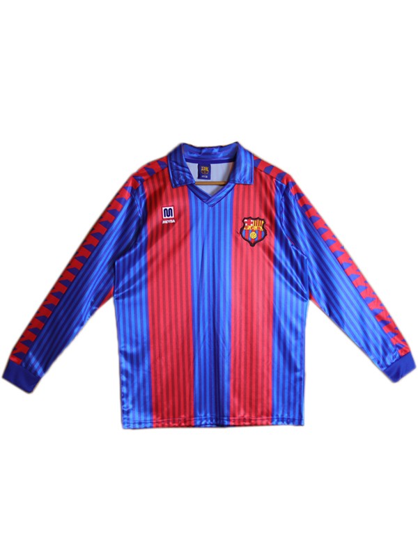 Barcelona maillot rétro manches longues domicile uniforme de football premier maillot de football sportswear pour hommes 1992-1993