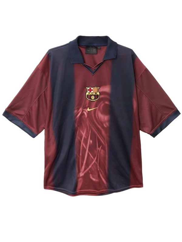Barcelona maillot de football rétro squelette vintage pour homme tenue de sport haut 2000-2001