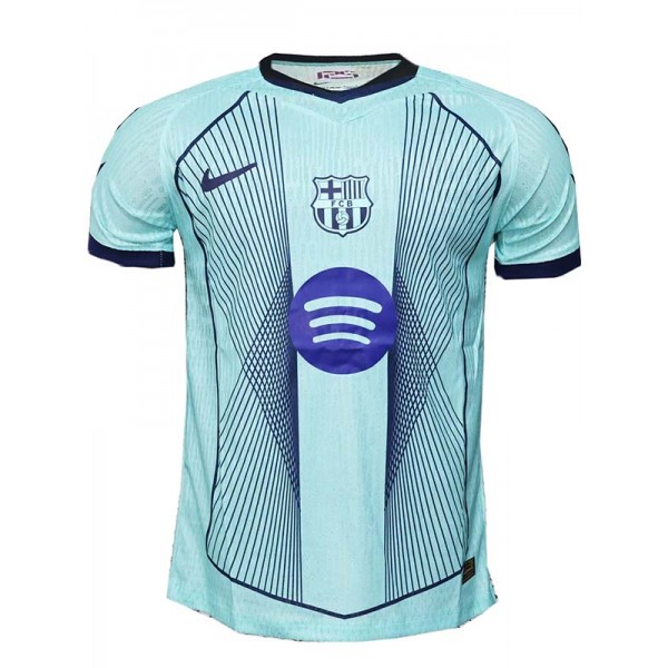 Barcelona maillot de football bleu sarcelle pour adulte version joueur uniforme de football spécial pour hommes haut vêtements de sport 2025-2026