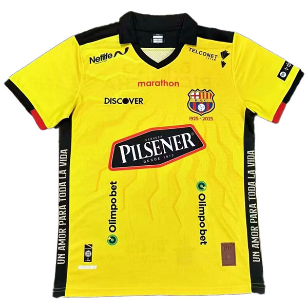 Barcelona maillot de football jaune pour homme édition spéciale 100e anniversaire uniforme de football pour adulte haut de sport 2025-2026