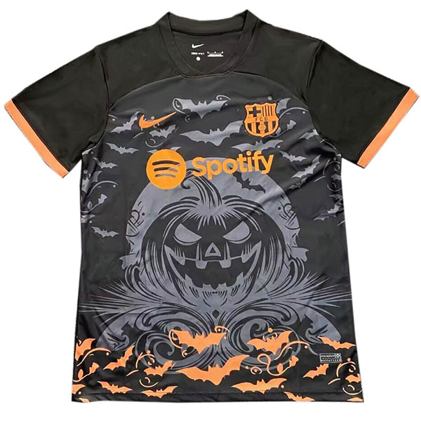 Barcelona maillot de football édition spéciale pour adulte noir et orange kit d'entraînement pour homme haut de sport 2025-2026