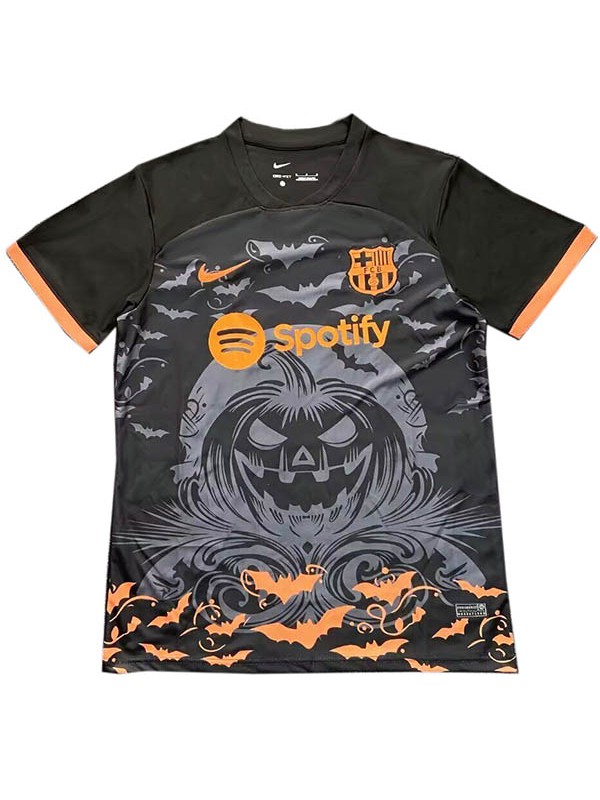 Barcelona maillot de football édition spéciale pour adulte noir et orange kit d'entraînement pour homme haut de sport 2025-2026