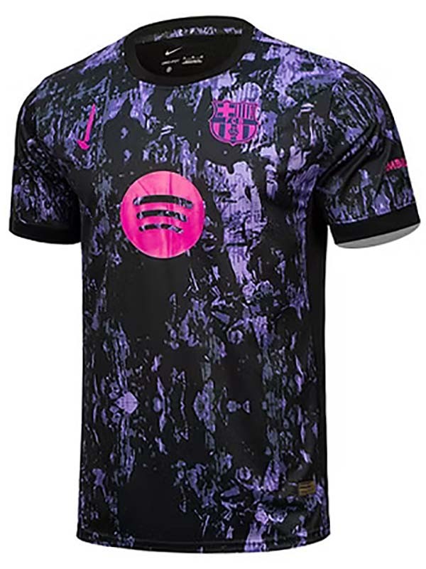 Barcelona maillot de football spécial pour adulte uniforme d'entraînement noir et violet pour homme haut de sport 2025-2026